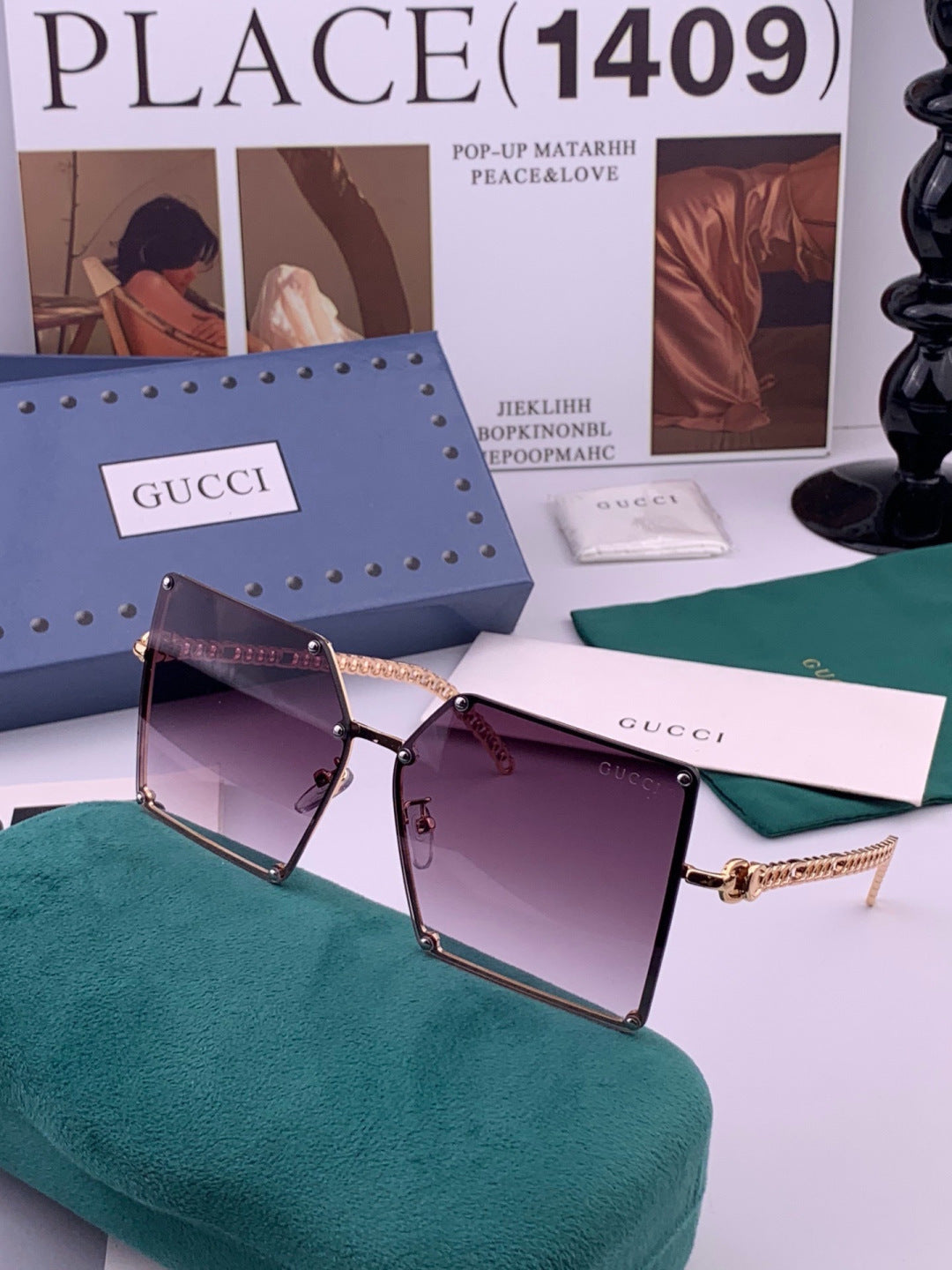 Chanel CH322 Lightweight Rimless Black Lens Sunglasses for Women - 486599 - detail image 2