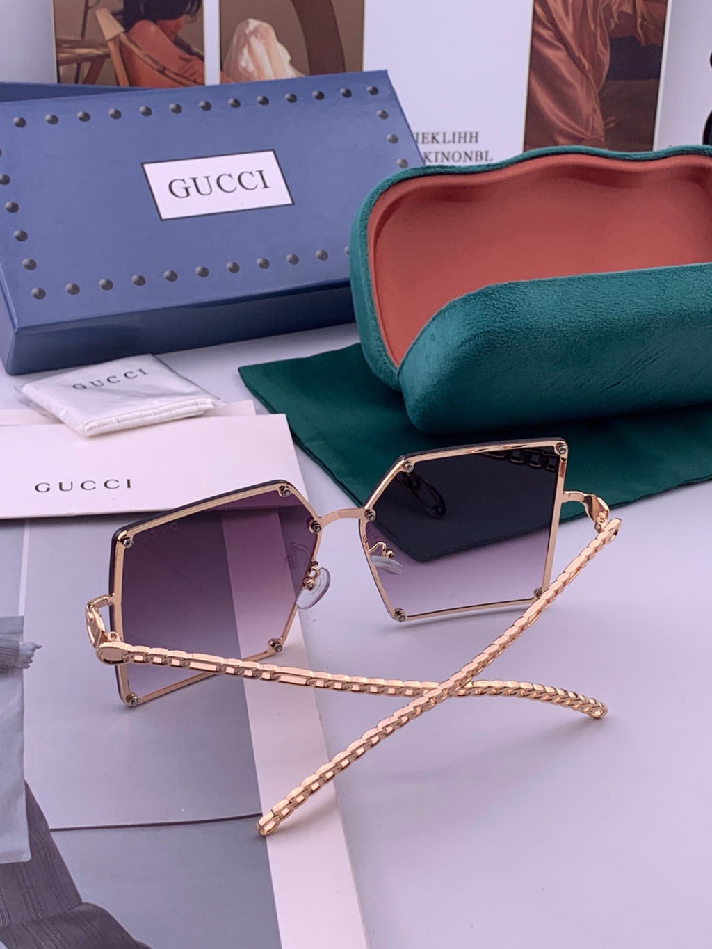 Chanel CH322 Lightweight Rimless Black Lens Sunglasses for Women - 486599 - detail image 7