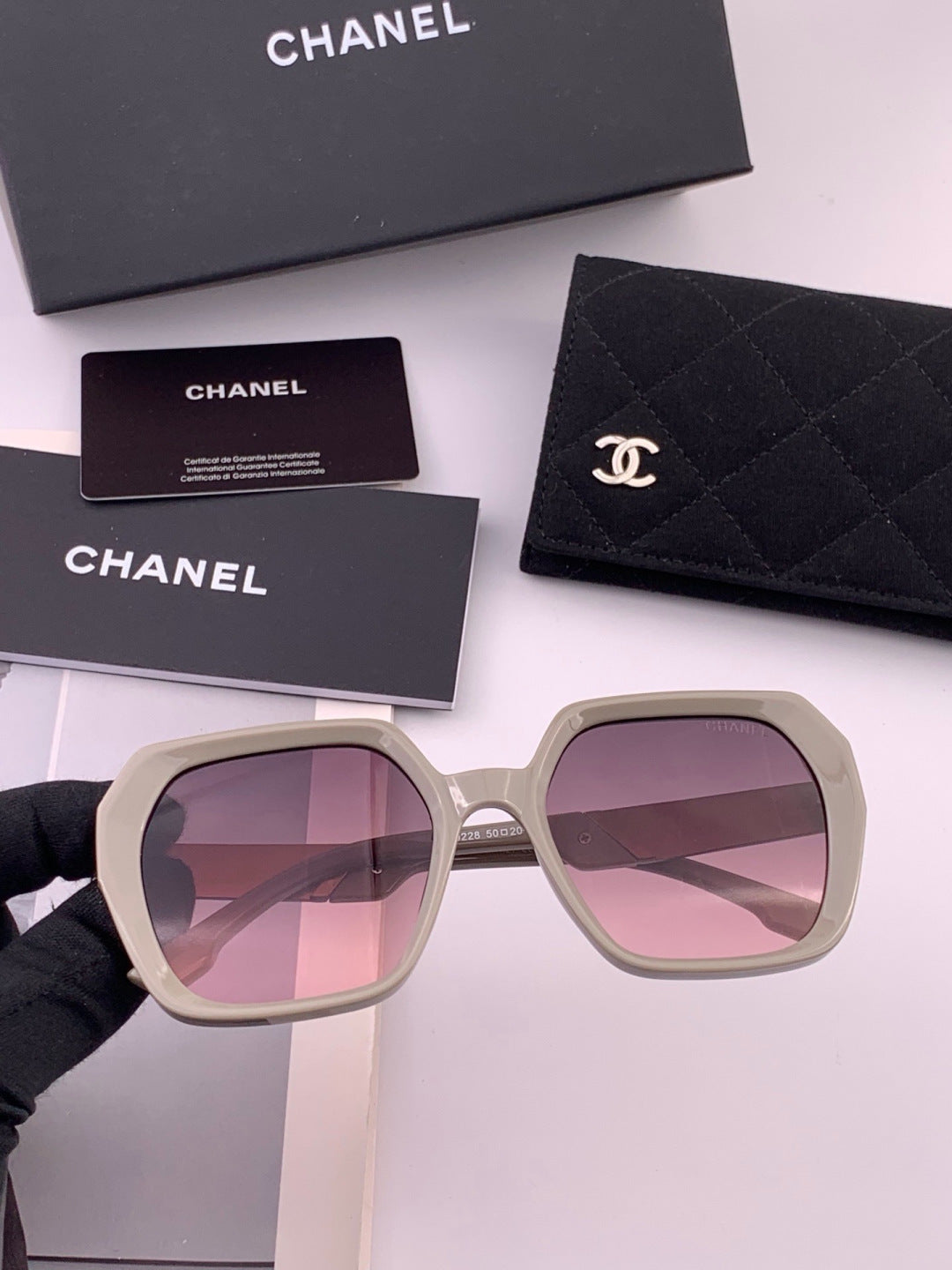 Chanel CH84022 Oversized Black Lens Sunglasses for Men & Women