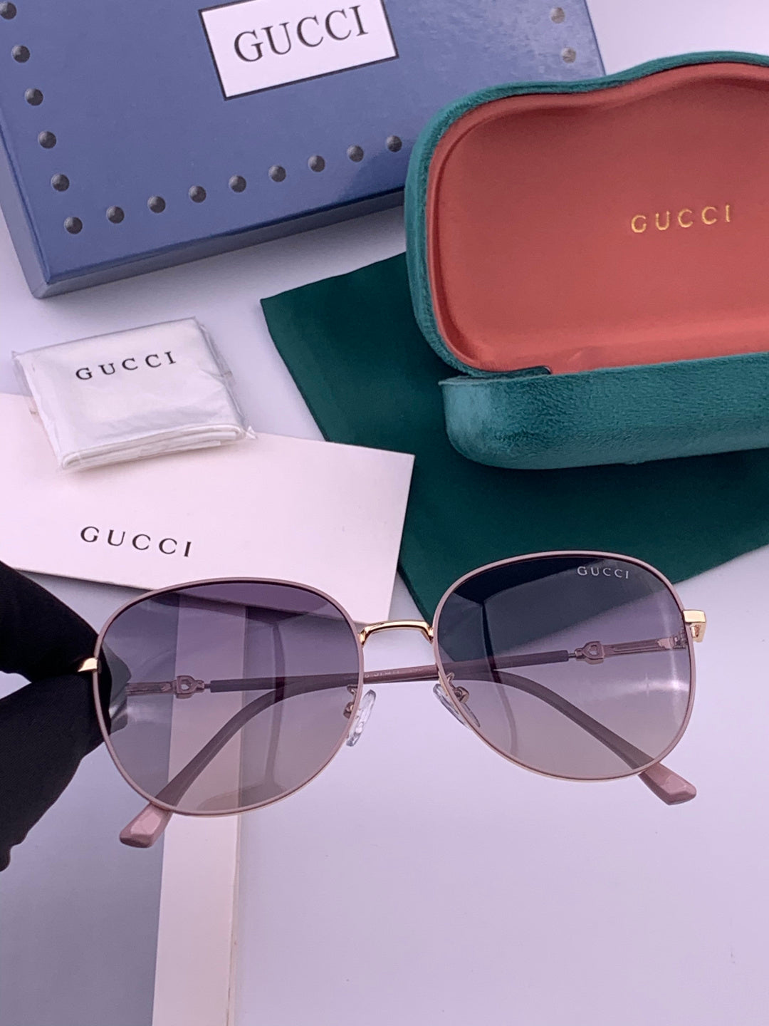 Gucci G8821 Polarized Oversized Black Lens Sunglasses for Men & Women