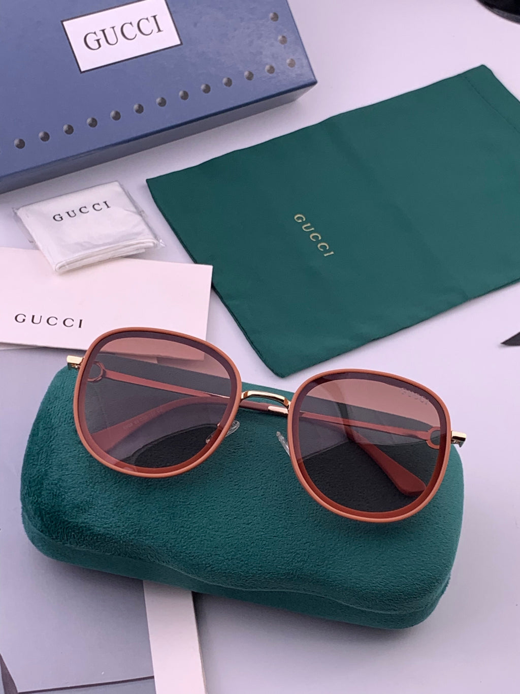 Gucci G9680 Polarized Fashion Gold Lens Sunglasses for Men & Women - detail image 6