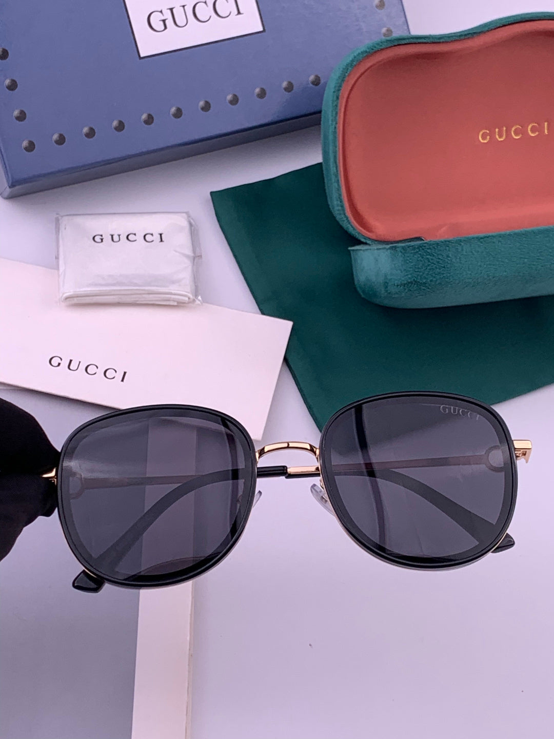 Gucci G9680 Polarized Fashion Black Lens Sunglasses for Men & Women