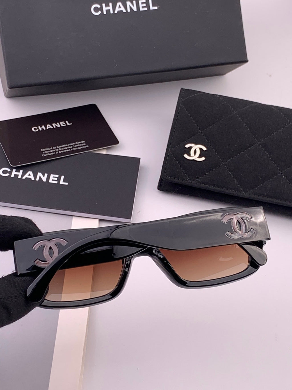 Chanel CH76910 Square Black Lens Sunglasses for Men & Women - 486581 - detail image 4