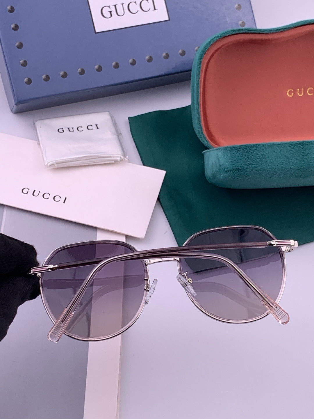 Gucci G3825 Polarized Square Red Lens Sunglasses for Women - 486379 - detail image 6