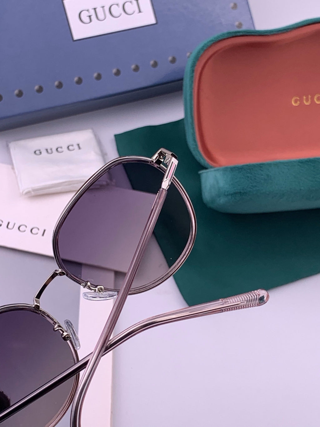 Gucci G3825 Polarized Square Red Lens Sunglasses for Women - 486379 - detail image 5