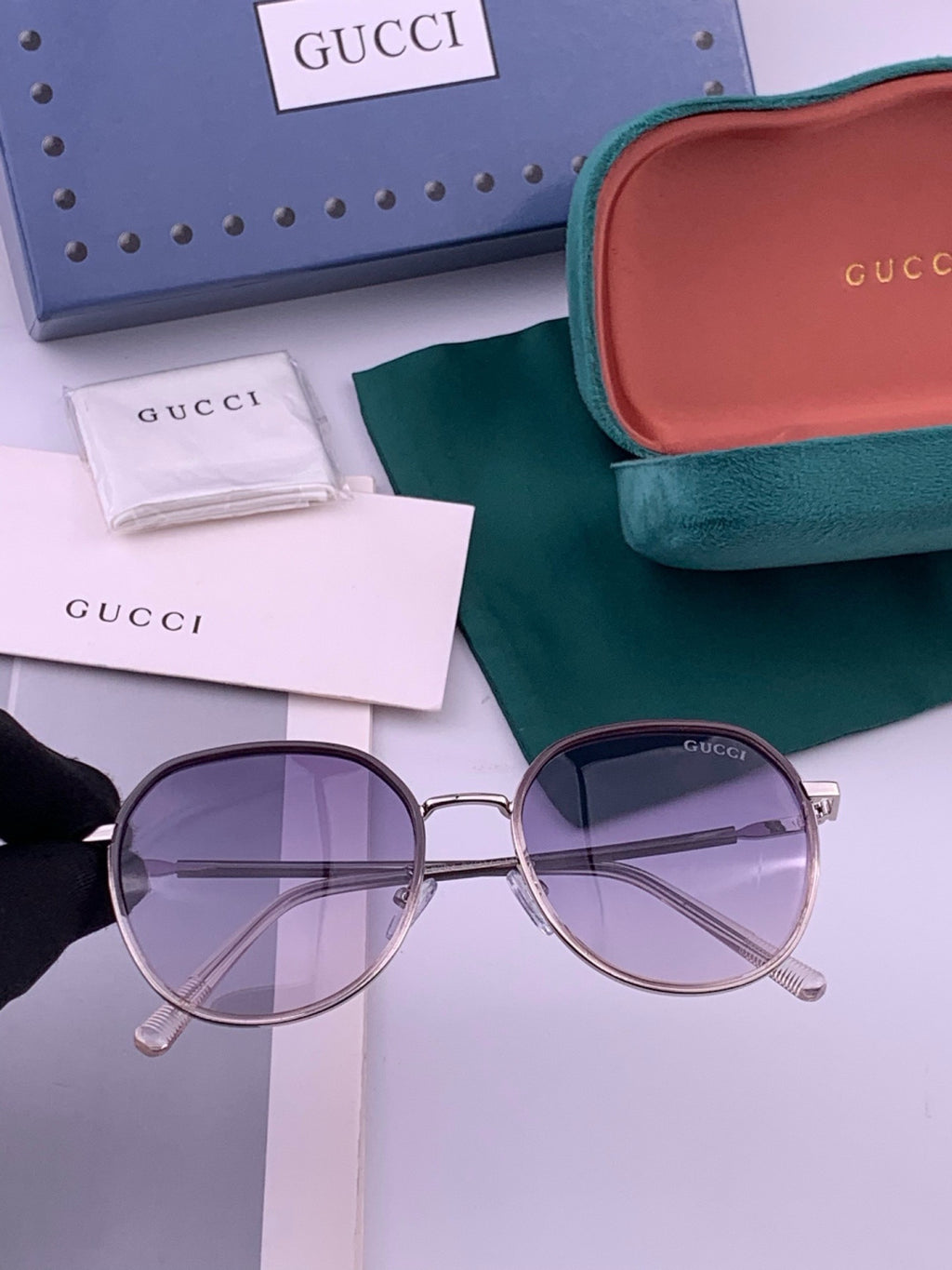 Gucci G3825 Polarized Square Brown Lens Sunglasses for Women