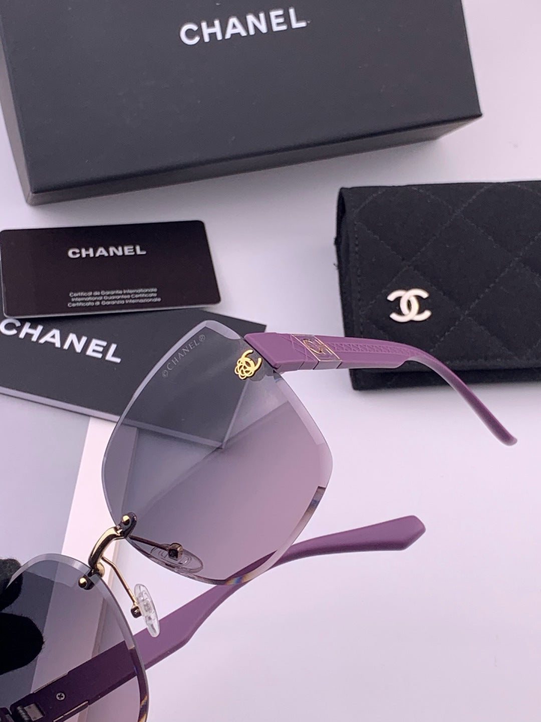 Chanel CH4550 Fashion Gold Lens Sunglasses for Men & Women - detail image 4