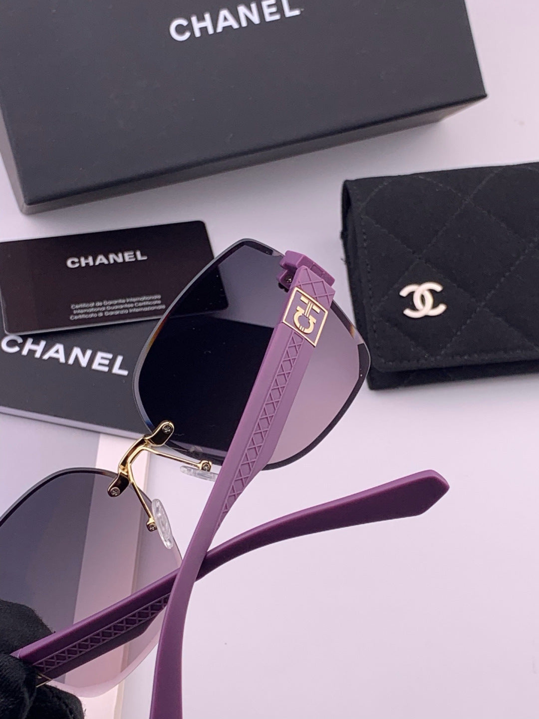 Chanel CH4550 Fashion Gold Lens Sunglasses for Men & Women - detail image 3