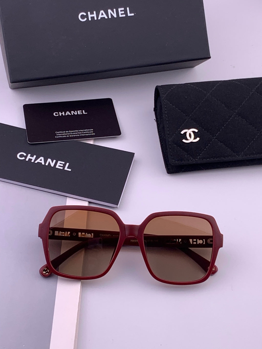 Chanel CH27002 Fashion Red Lens Sunglasses for Men & Women - detail image 6