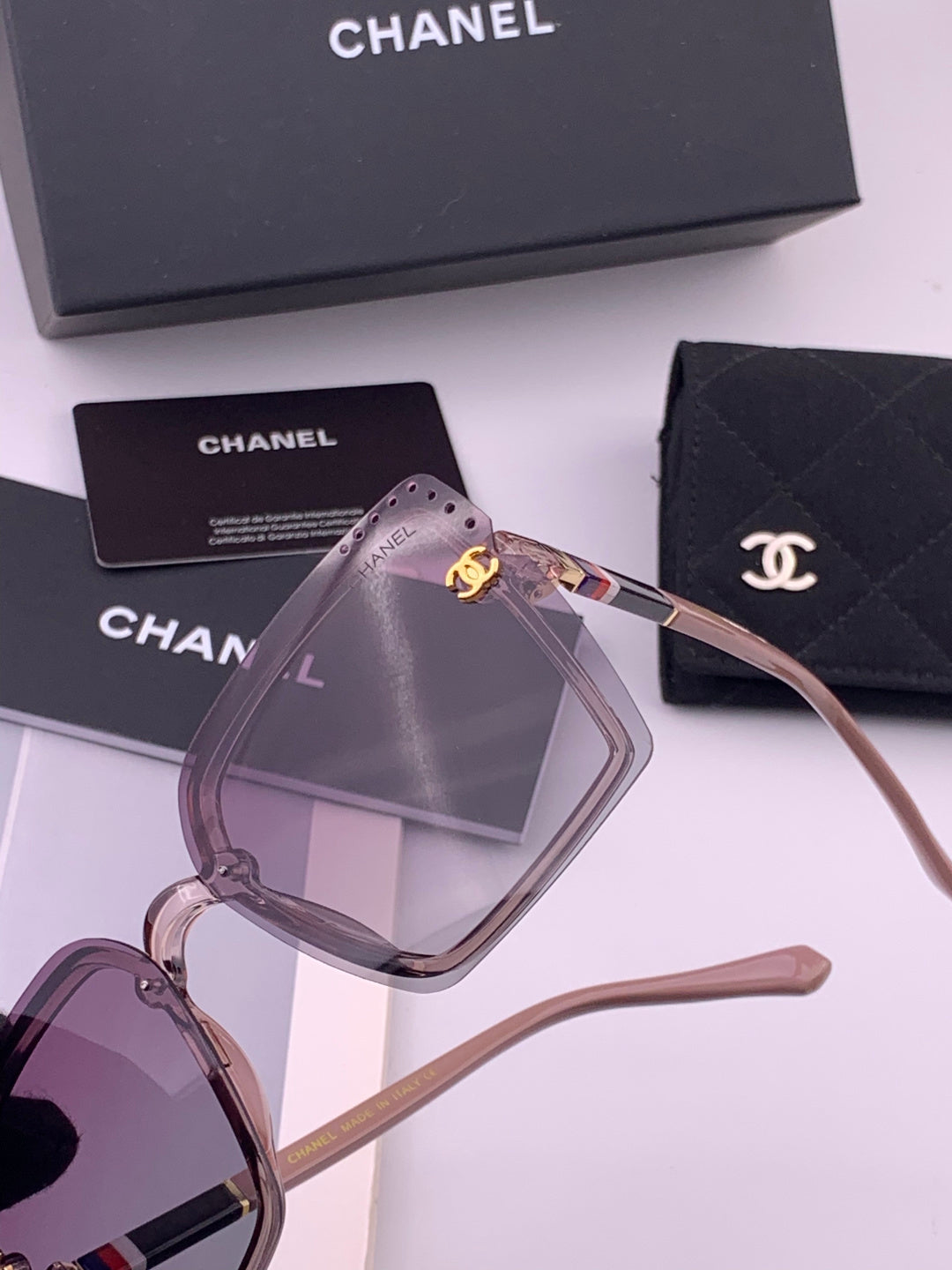 Chanel CH026 Square Brown Lens Sunglasses for Men & Women - detail image 2