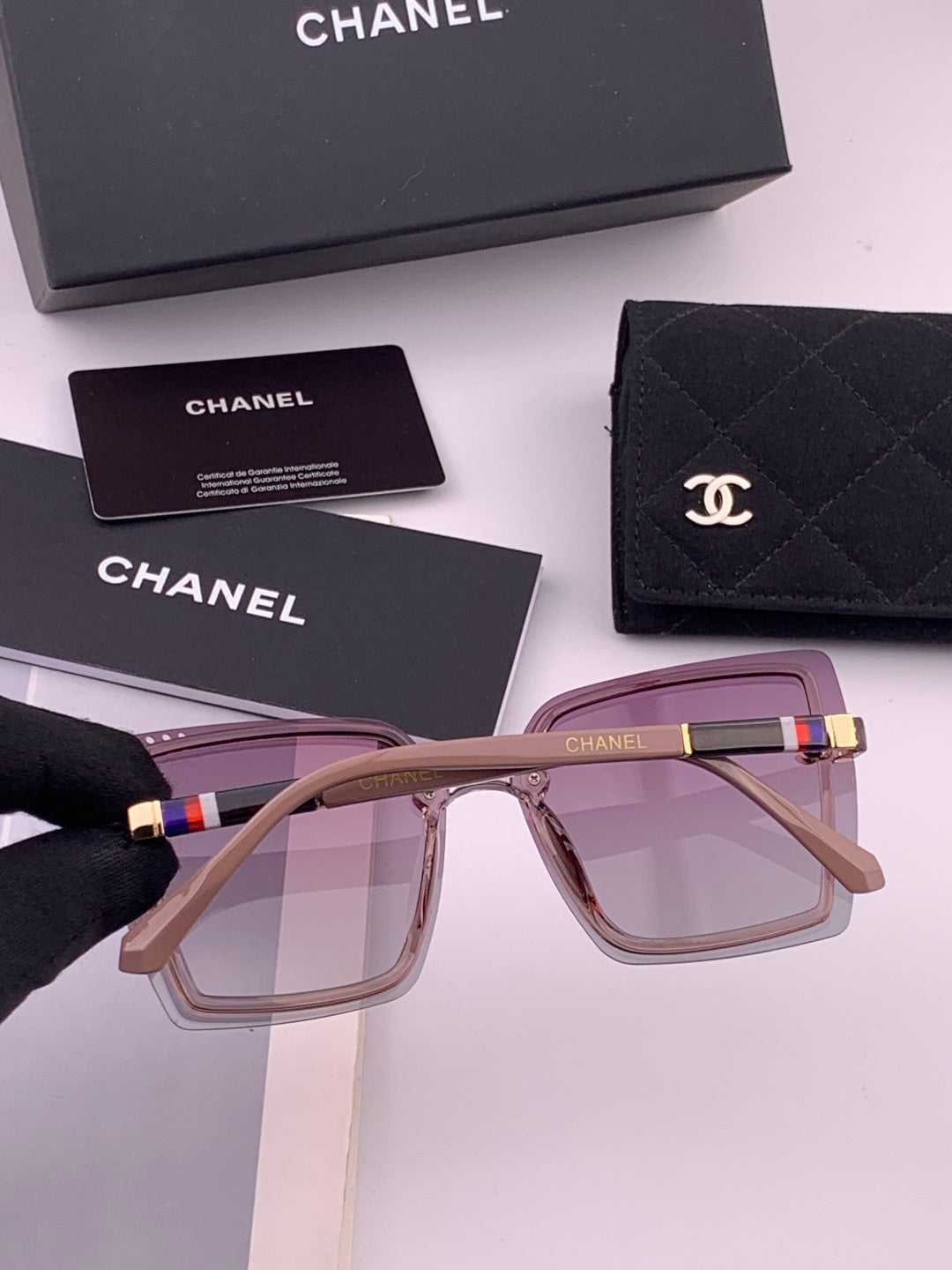 Chanel CH026 Square Brown Lens Sunglasses for Men & Women - detail image 3