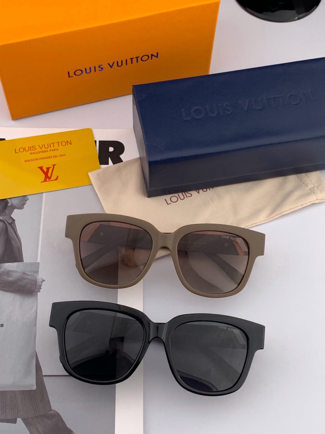 Louis Vuitton L3992 Polarized Square Brown Lens Sunglasses for Men & Women - detail image 7