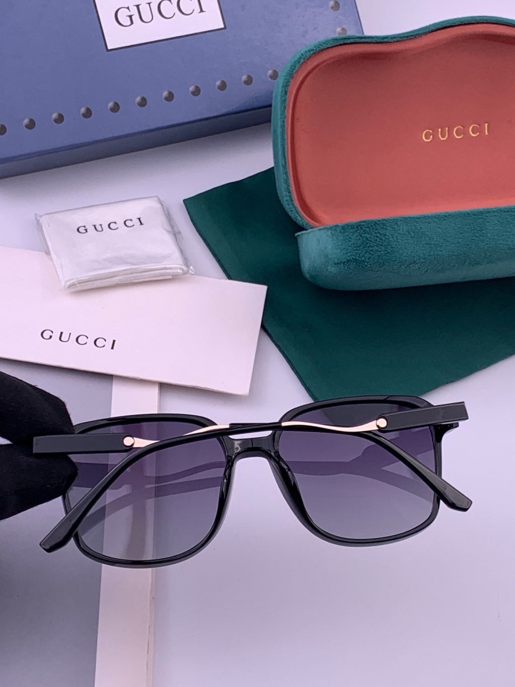 Gucci G7231 Metal Fashion Brown Lens Sunglasses for Men & Women - detail image 6