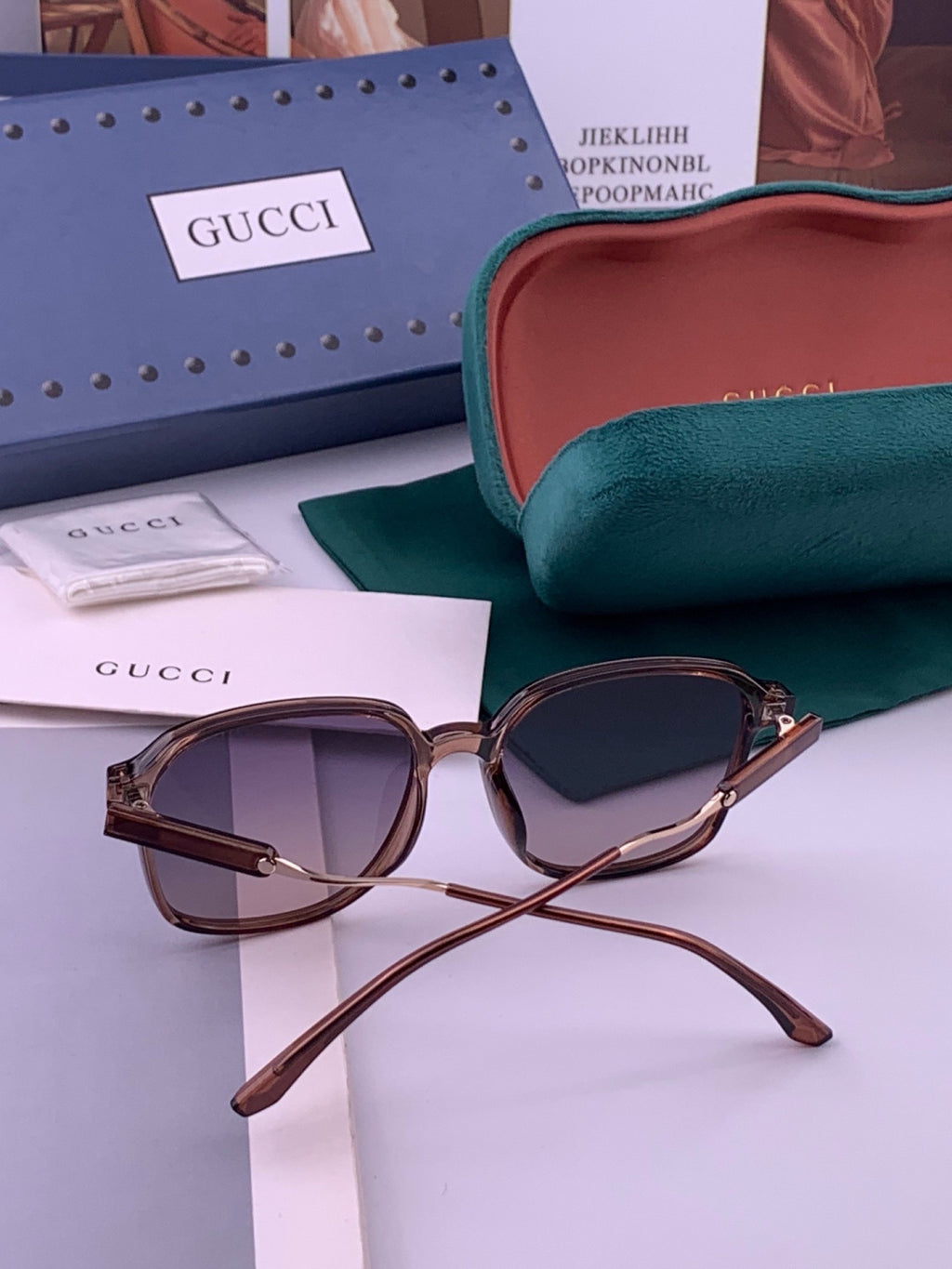 Gucci G7231 Metal Fashion Red Lens Sunglasses for Men & Women - detail image 5