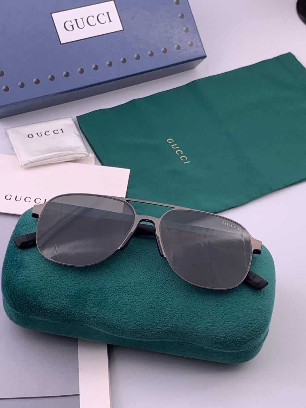 Gucci G2807 Polarized Aviator Black Lens Sunglasses for Men - 486369 - detail image 5