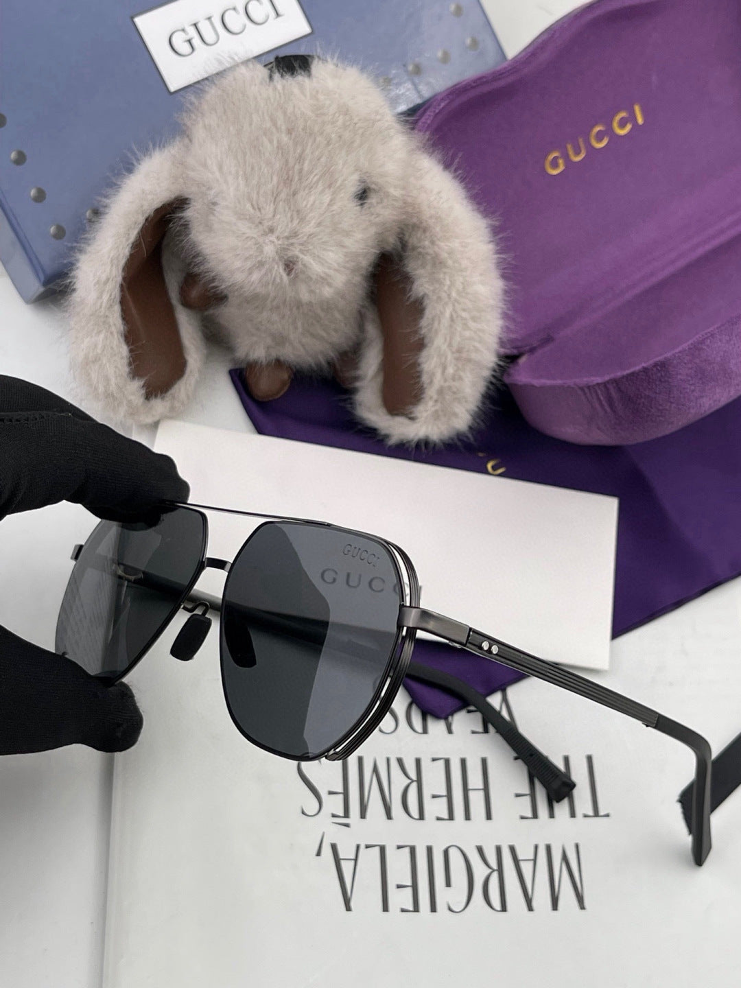 Gucci G2881 Polarized Aviator Gold Lens Sunglasses for Men - 486351 - detail image 6
