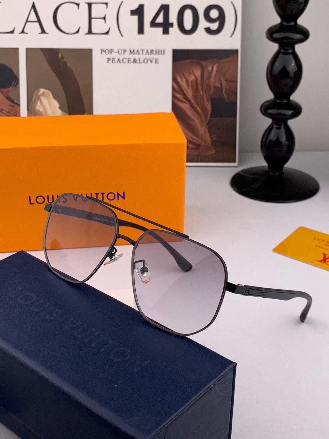 Gucci G2881 Polarized Aviator Gold Lens Sunglasses for Men - detail image 2