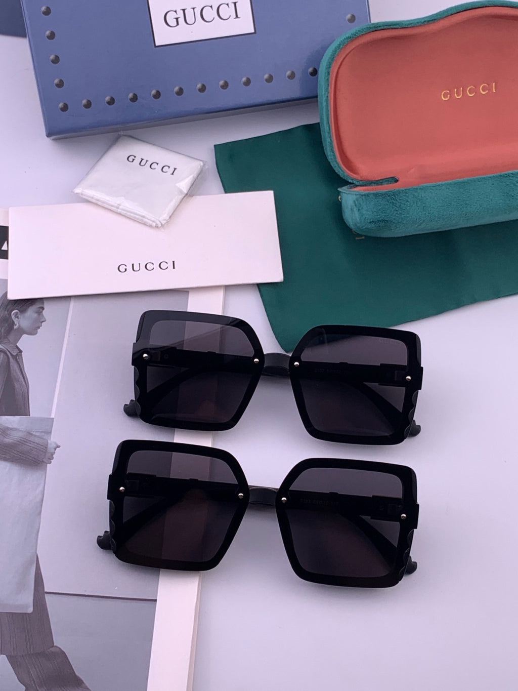 Gucci G3518 Polarized Fashion Black Lens Sunglasses for Women - detail image 6