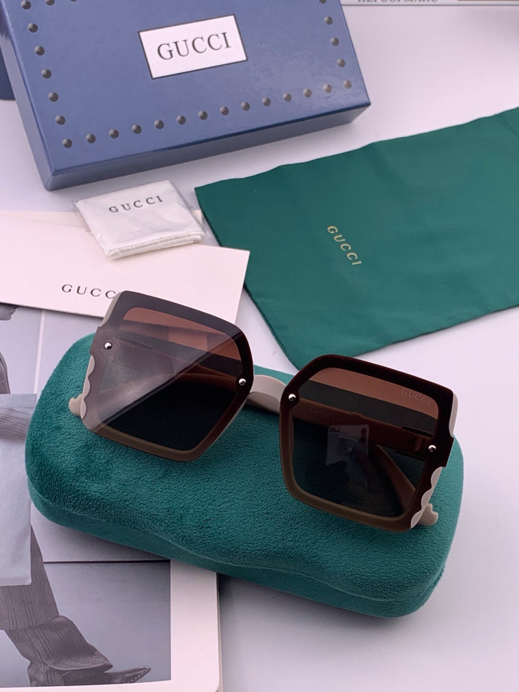 Gucci G3518 Polarized Fashion Brown Lens Sunglasses for Women - detail image 6