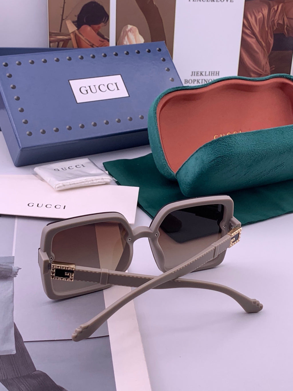 Gucci G3518 Polarized Fashion Brown Lens Sunglasses for Women - detail image 4