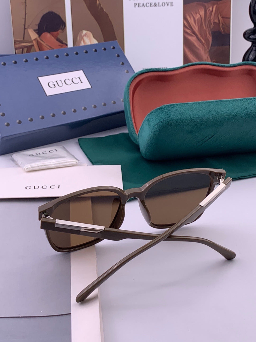 Gucci G92039 Polarized Fashion Gold Lens Sunglasses for Women - detail image 6