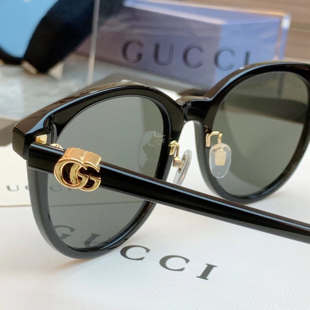 Gucci GG1073 Acetate Cat-Eye Black Lens Sunglasses for Men & Women - 431468 - detail image 6