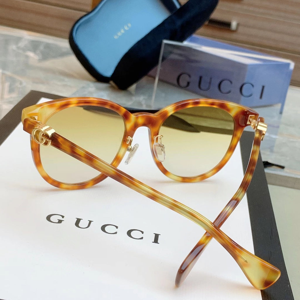 Gucci GG1073 Acetate Cat-Eye Black Lens Sunglasses for Men & Women - detail image 7