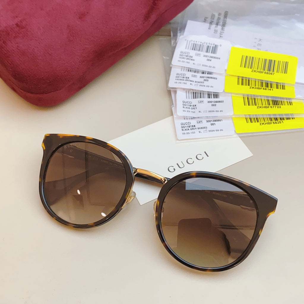 Gucci GG1181SK Fashion Black Lens Sunglasses for Men & Women - detail image 2