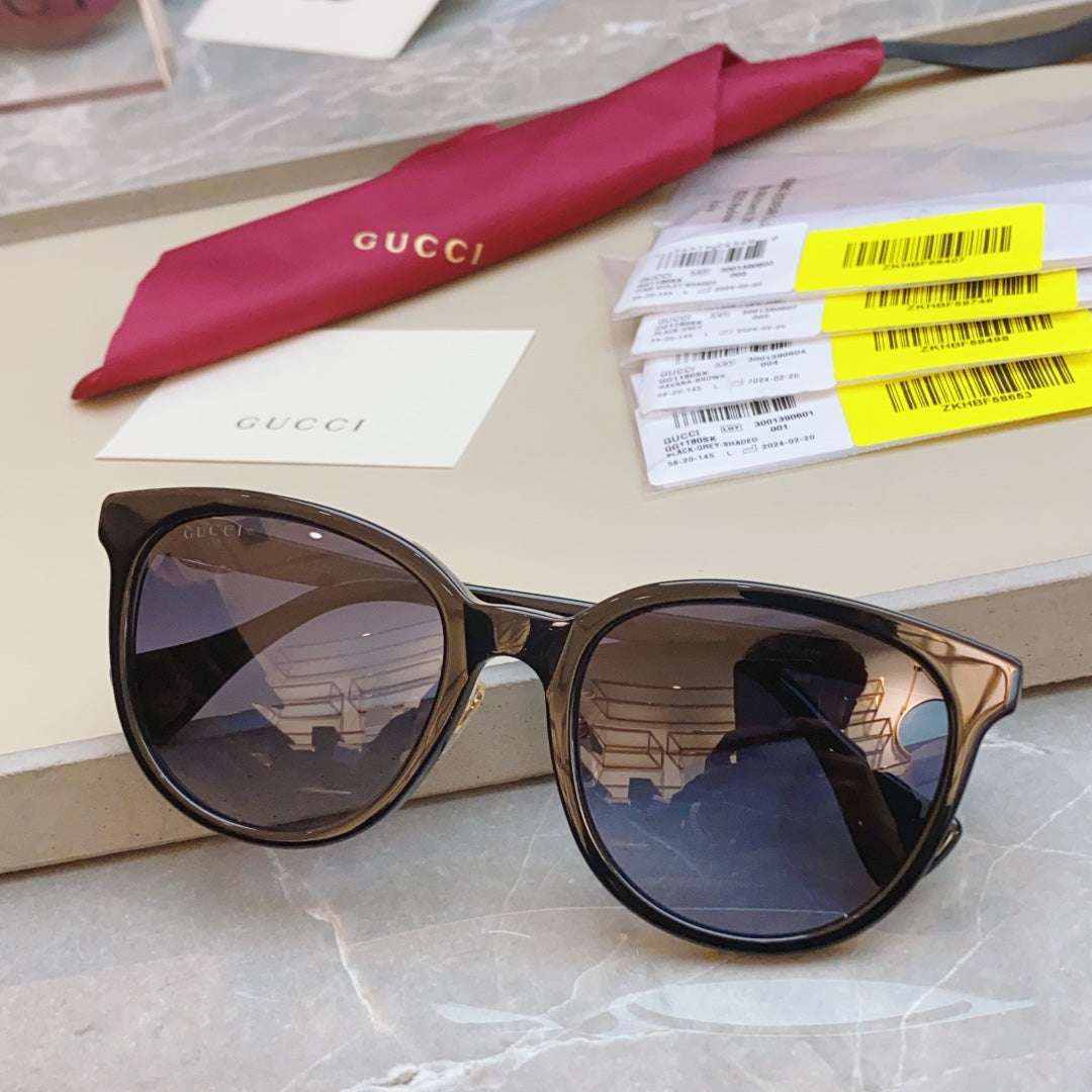 Gucci GG1180SK Fashion Black Lens Sunglasses for Men & Women - 431460