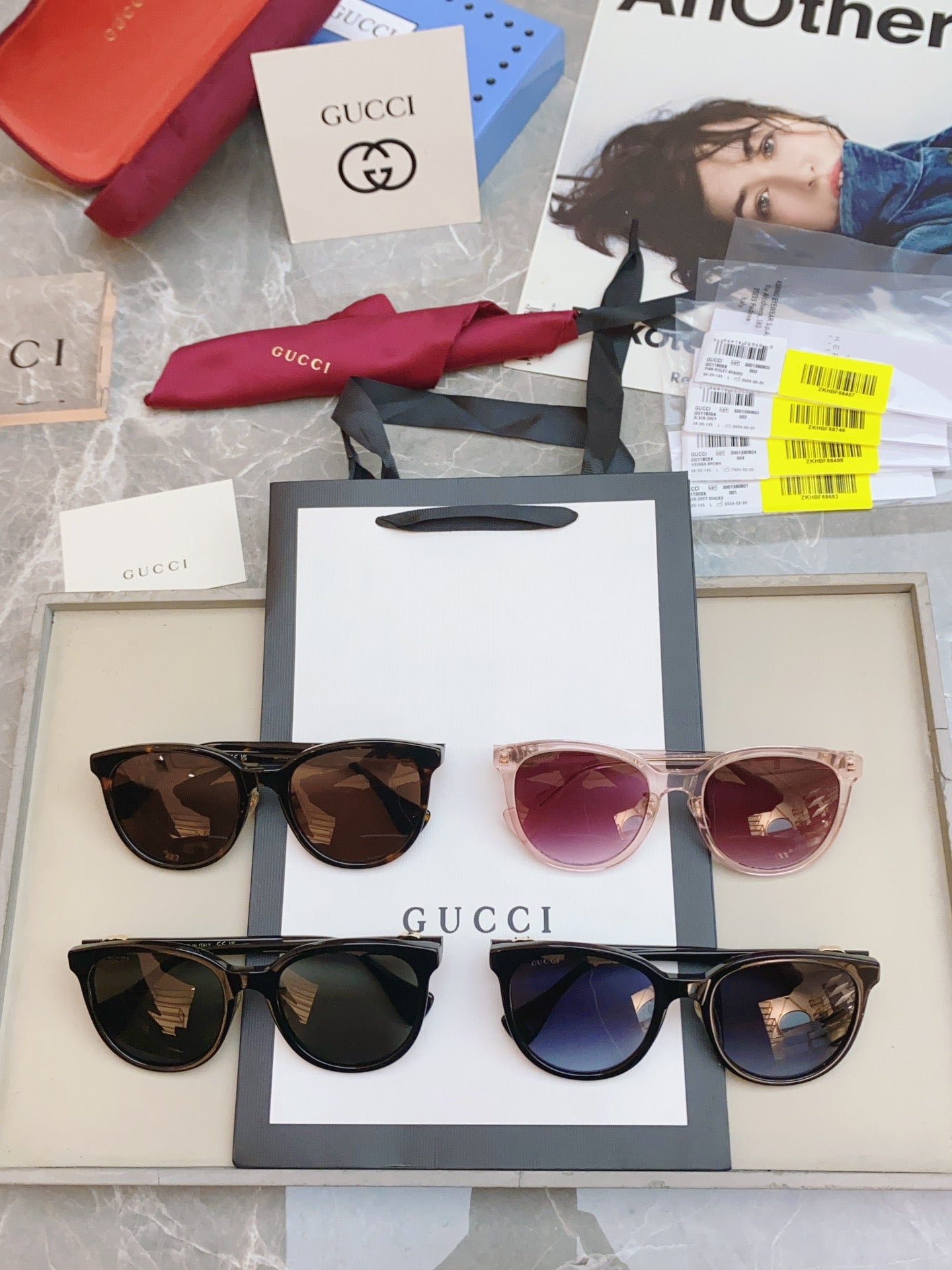 Gucci GG1180SK Fashion Blue Lens Sunglasses for Men & Women - detail image 9