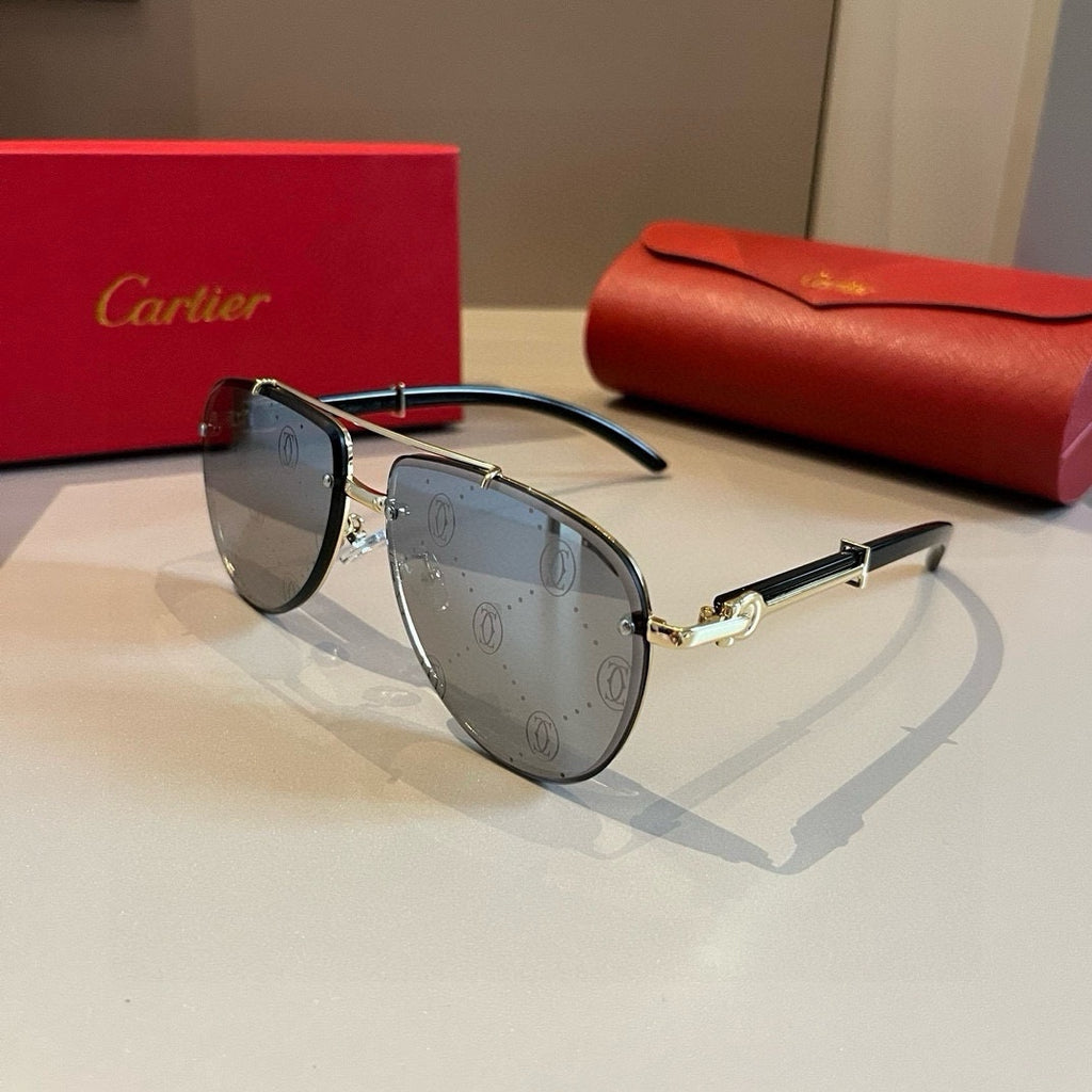 Cartier Aviator Gold Lens Sunglasses for Men - 449506 - detail image 4