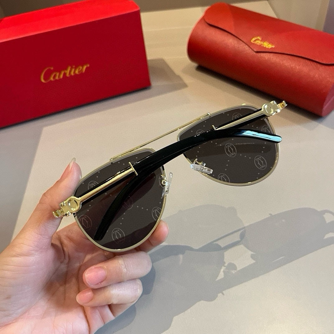 Cartier Aviator Gold Lens Sunglasses for Men - 449506 - detail image 5