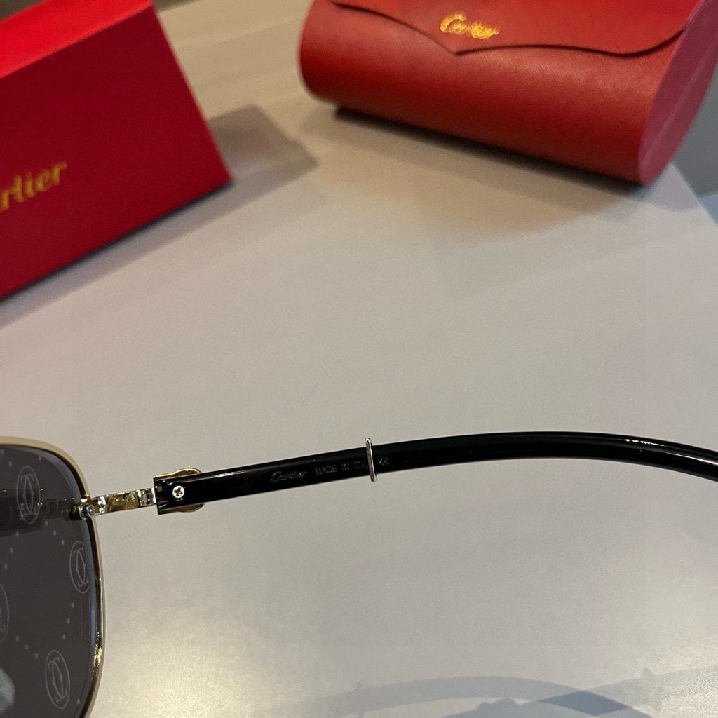 Cartier Aviator Gold Lens Sunglasses for Men - 449506 - detail image 8