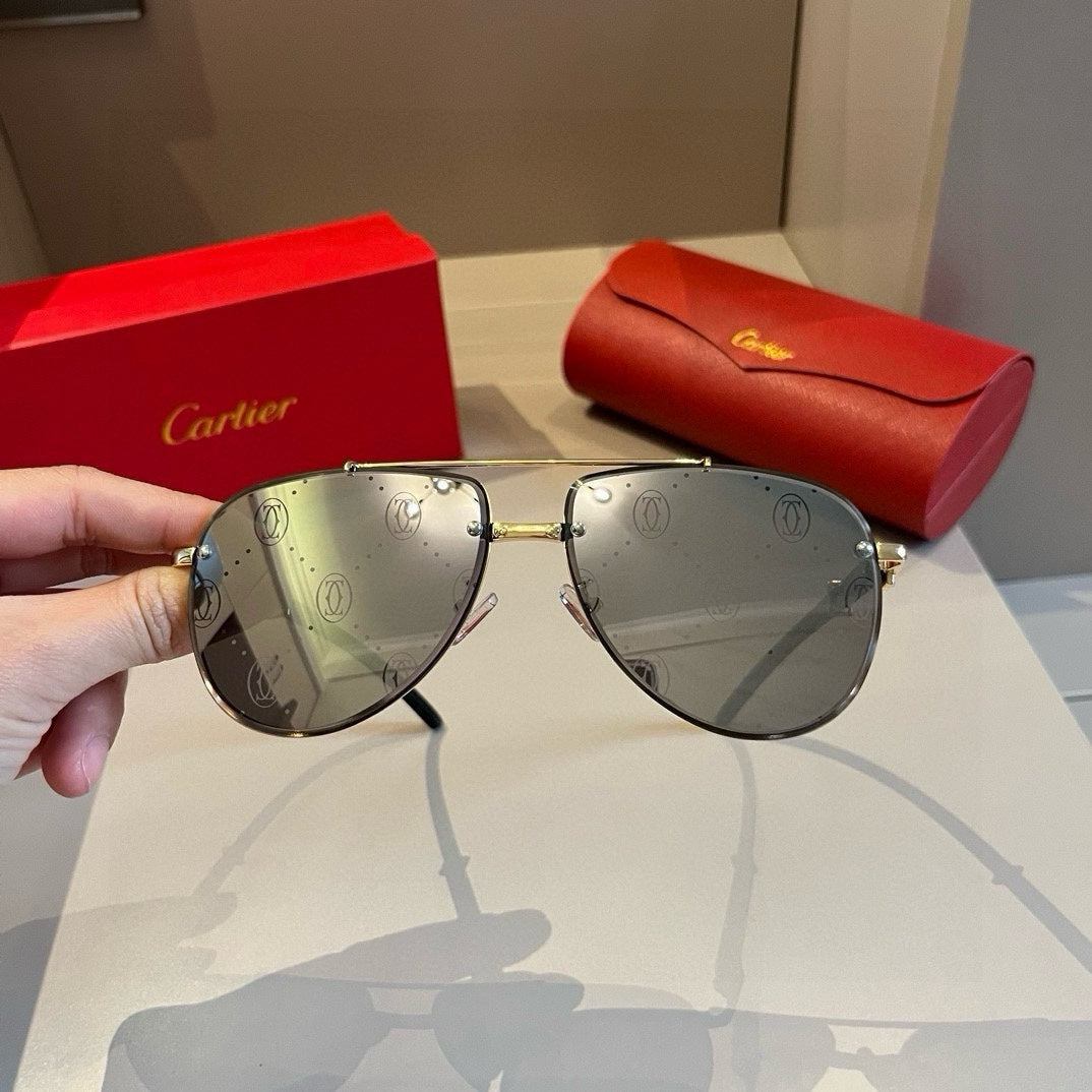Cartier Aviator Gold Lens Sunglasses for Men - 449506 - detail image 2