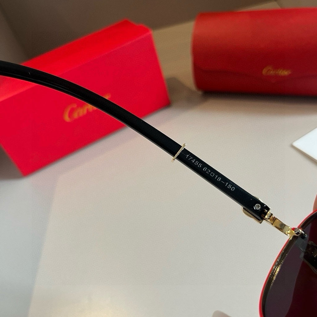 Cartier Aviator Gold Lens Sunglasses for Men - 449507 - detail image 8