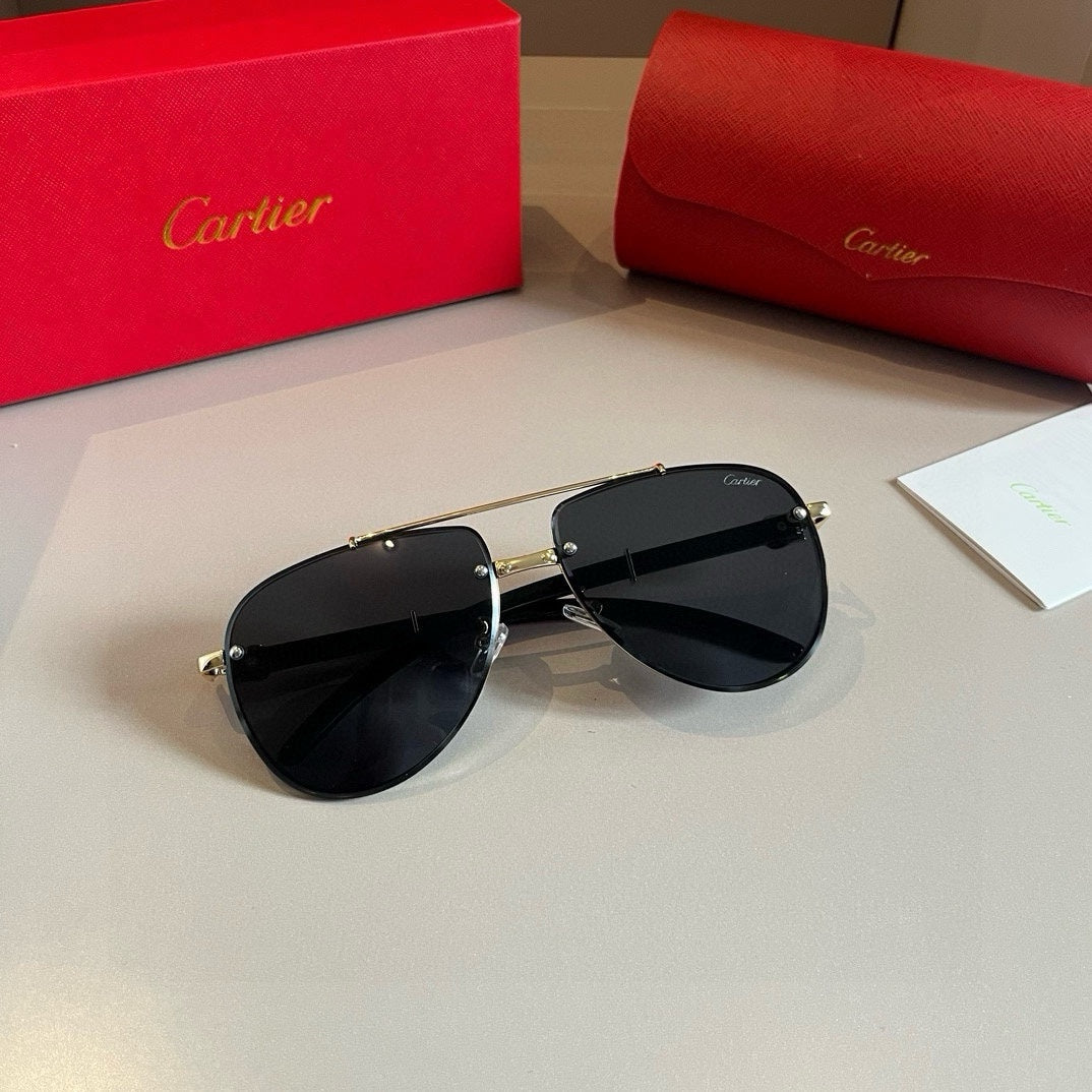 Cartier Aviator Gold Lens Sunglasses for Men - 449507 - detail image 5
