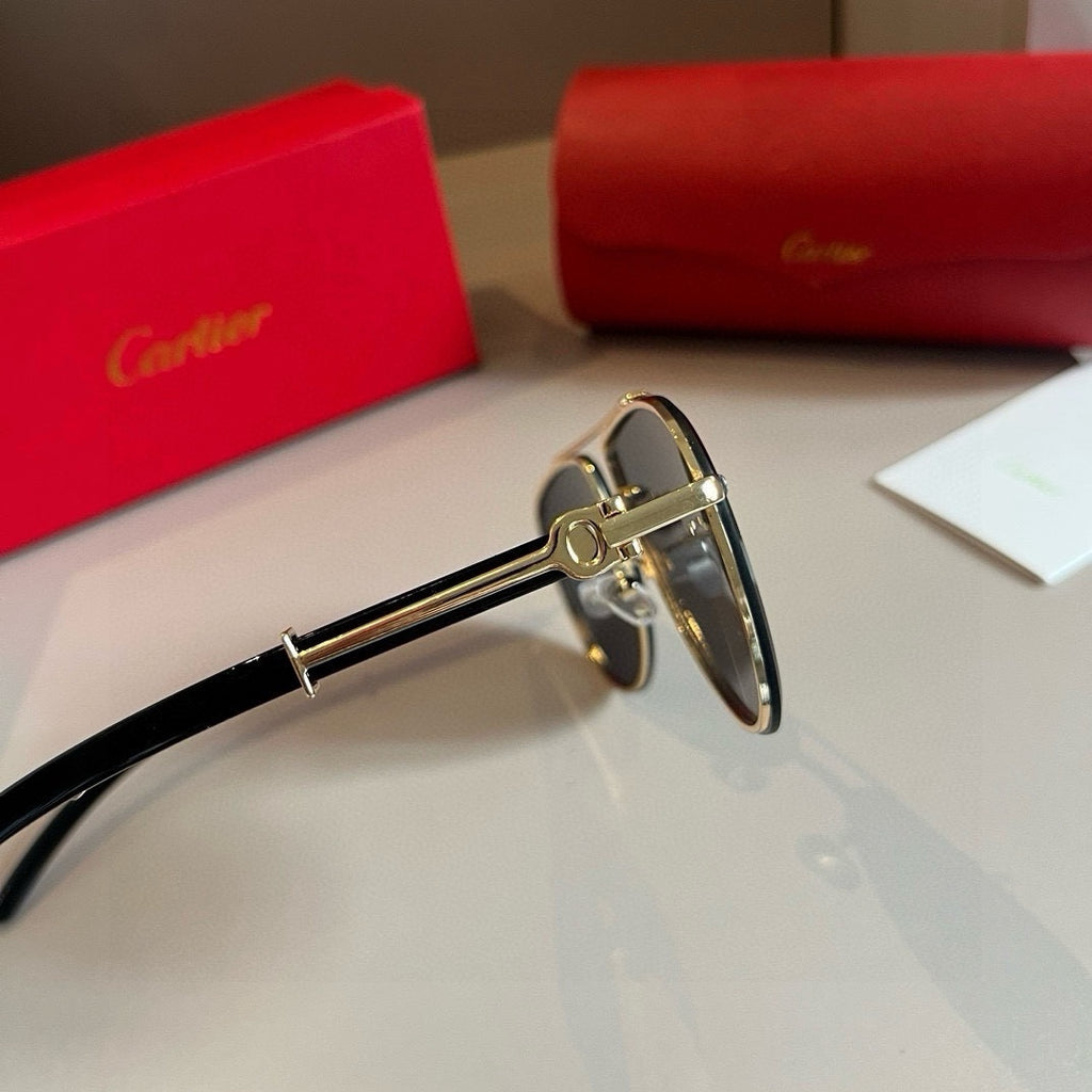 Cartier Aviator Gold Lens Sunglasses for Men - 449507 - detail image 2