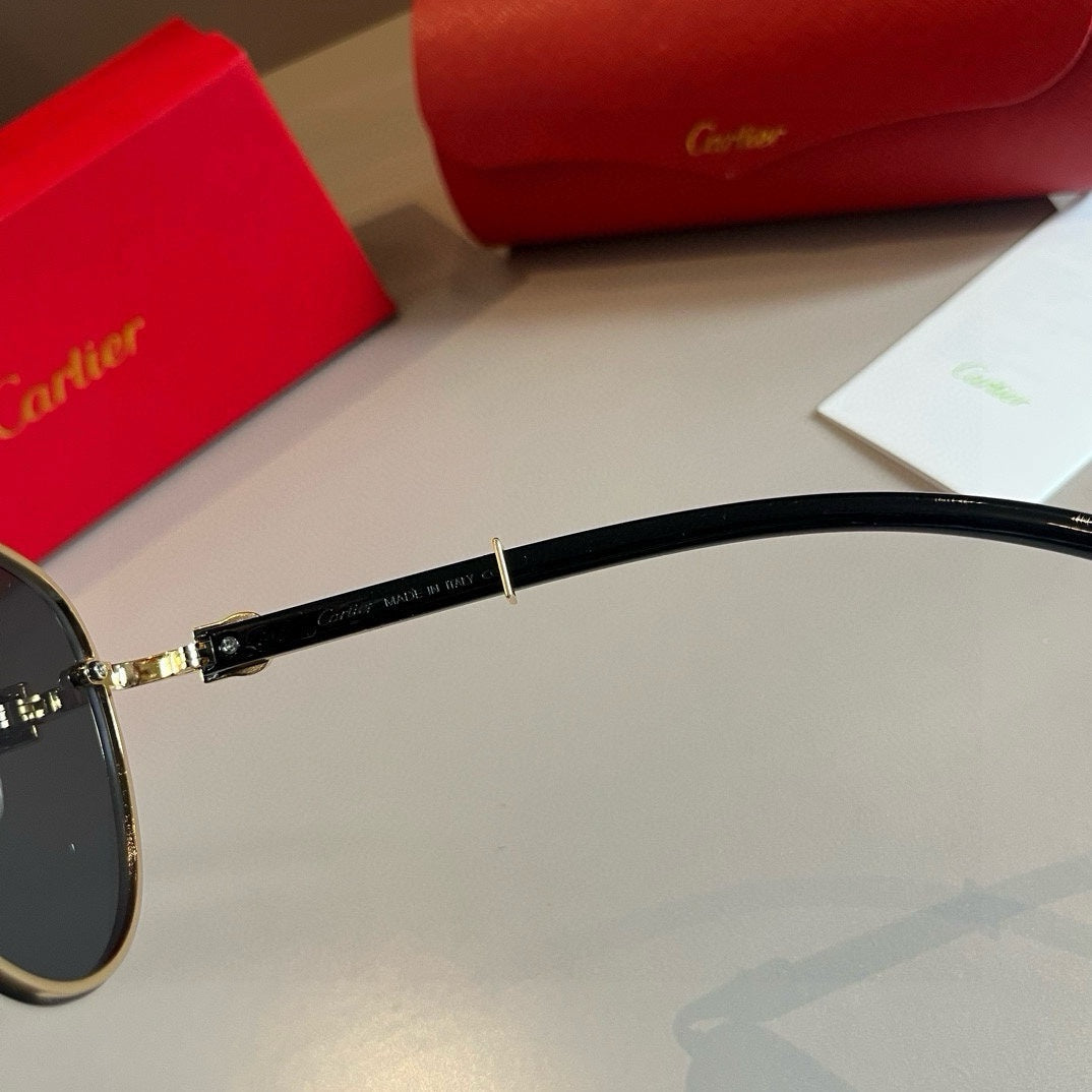 Cartier Aviator Gold Lens Sunglasses for Men - 449507 - detail image 7