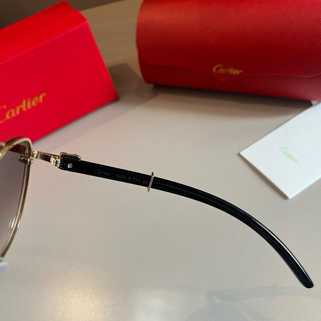 Cartier Aviator Brown Lens Sunglasses for Men - 449508 - detail image 8