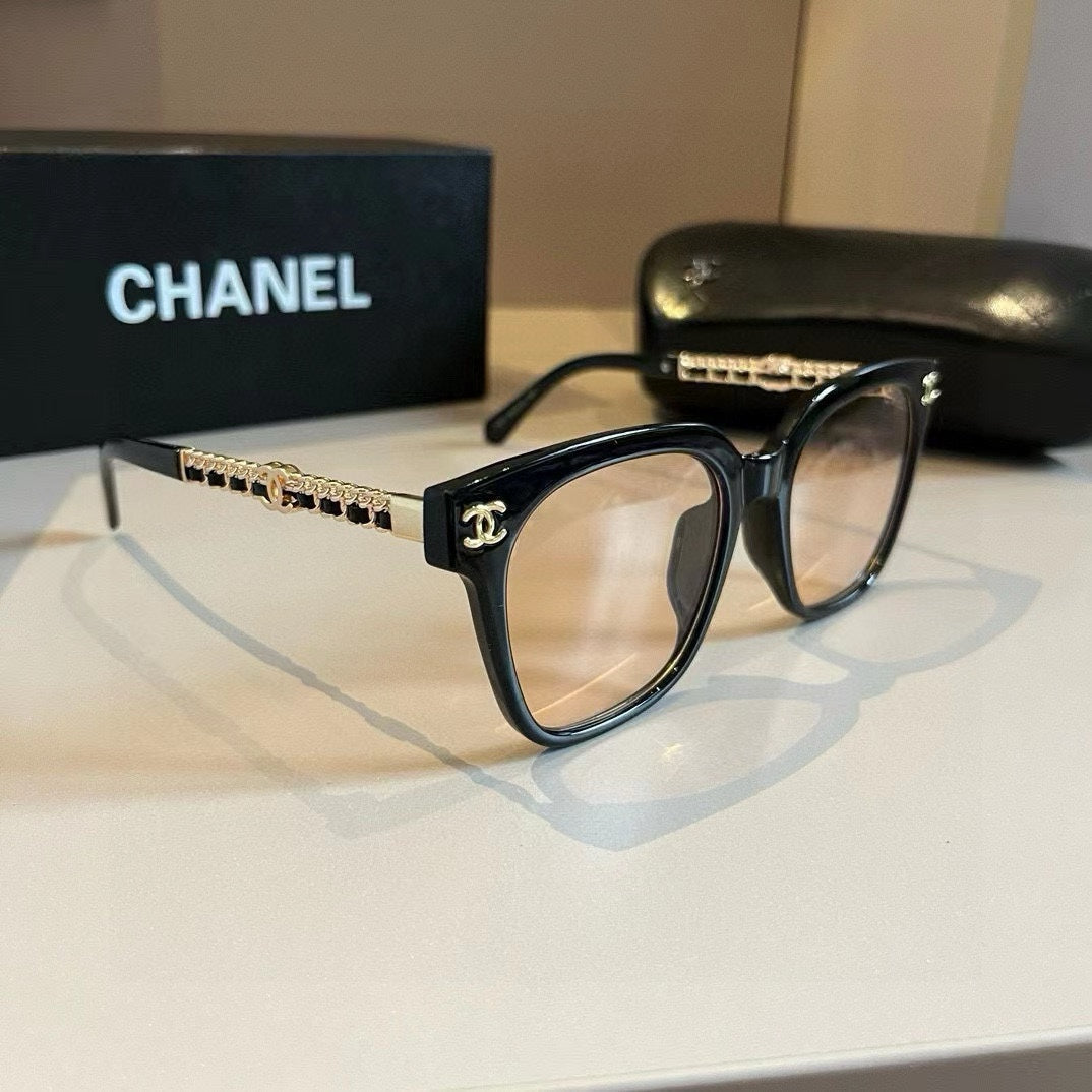 Chanel Blue-Light Fashion Gold Lens Sunglasses for Men & Women