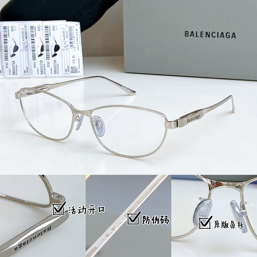 Balenciaga BB0357SA Metal Round Silver Lens Sunglasses for Men & Women - detail image 7