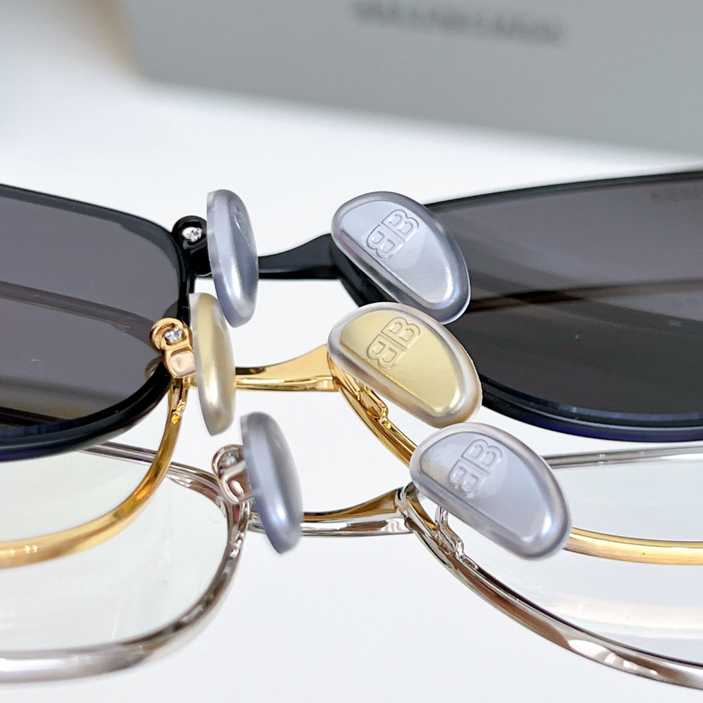 Balenciaga BB0357SA Metal Round Silver Lens Sunglasses for Men & Women - detail image 9