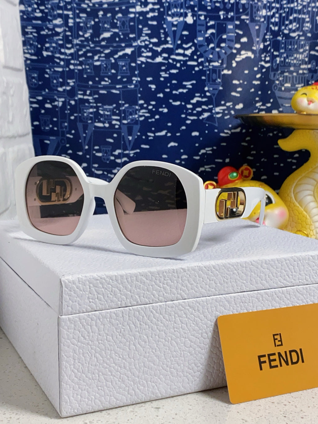 Fendi Metal Fashion Silver Lens Sunglasses for Men & Women - 372461