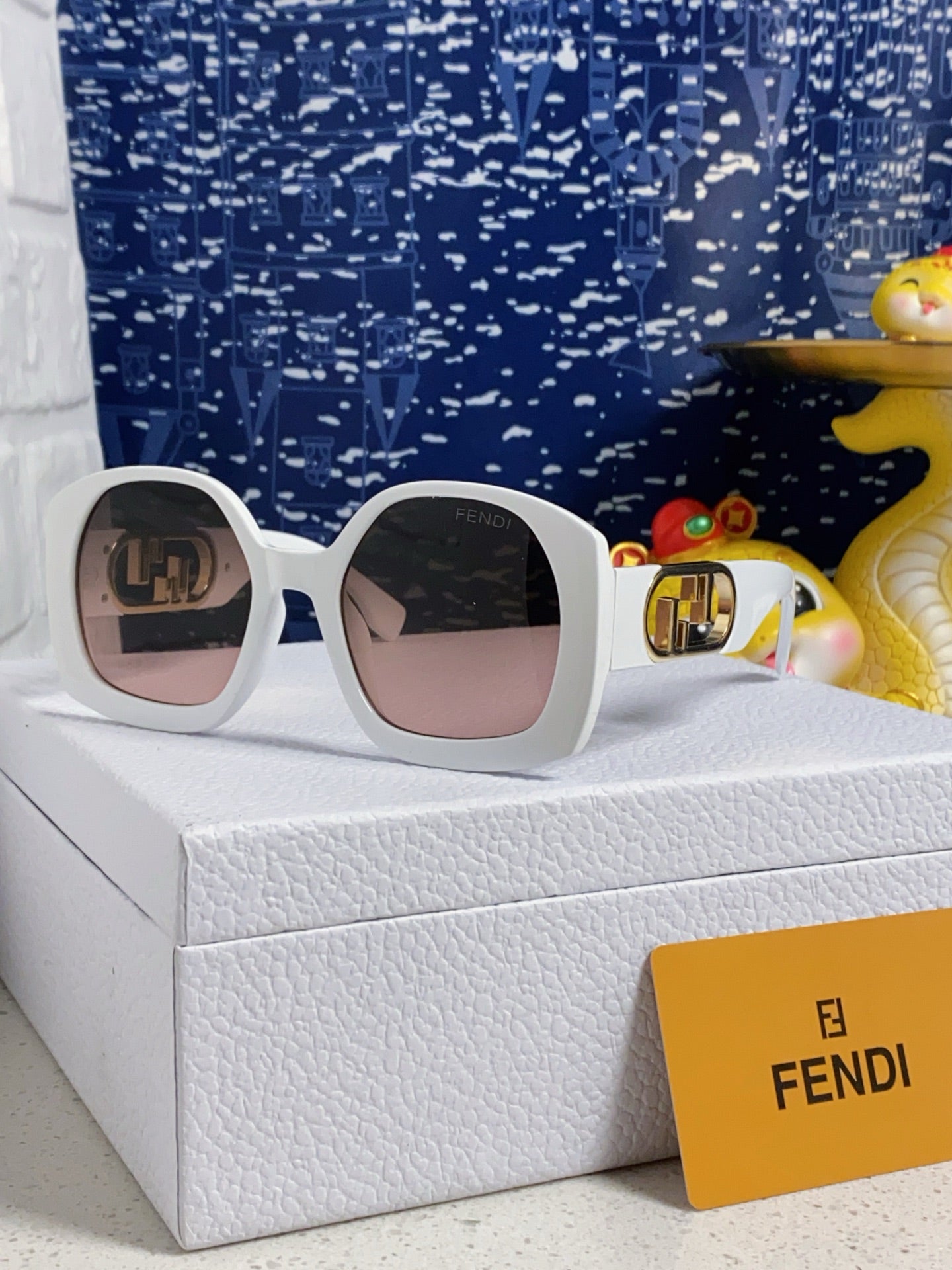 Fendi Metal Fashion Silver Lens Sunglasses for Men & Women - 372461