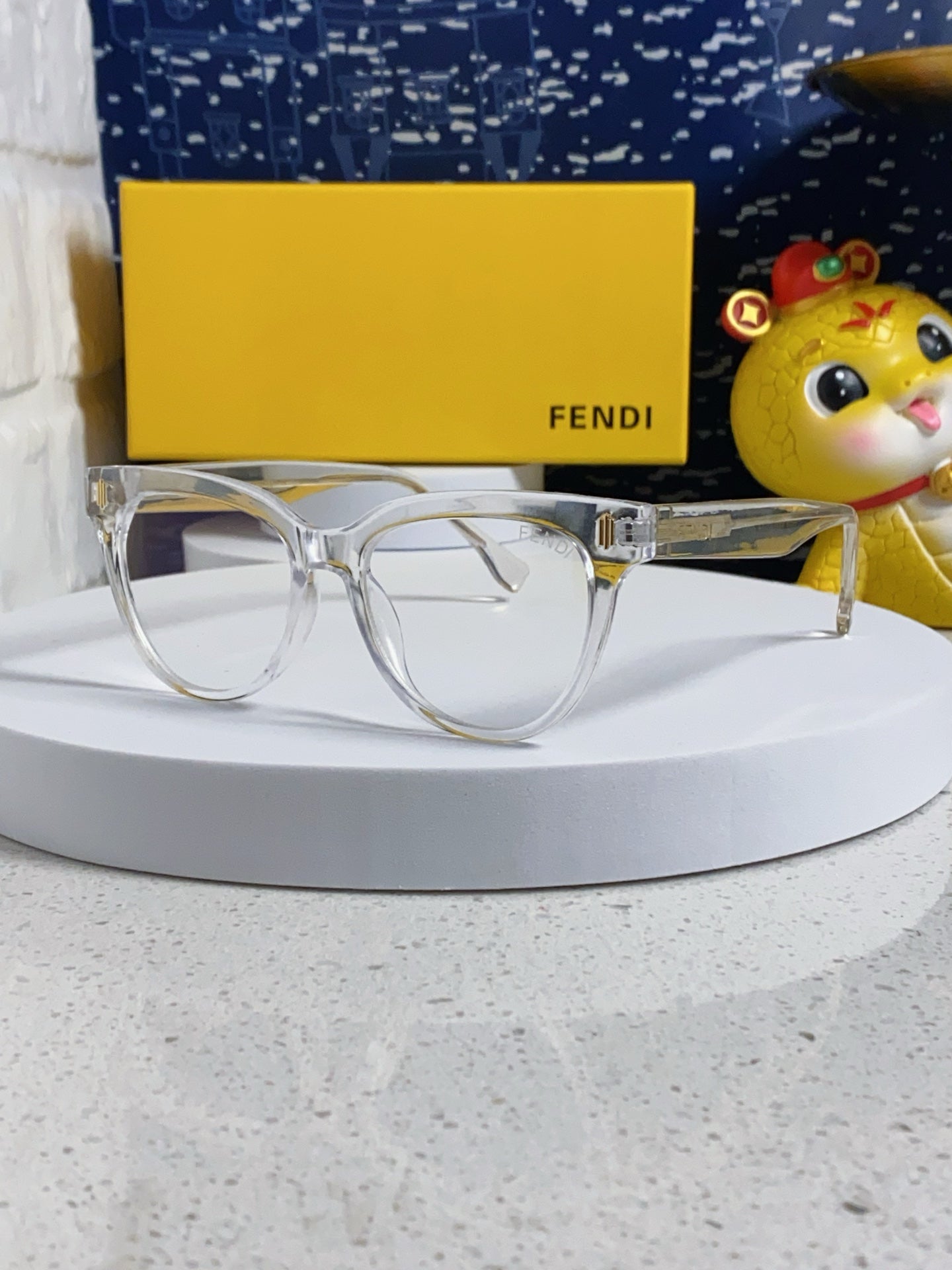 Fendi Blue-Light Square Silver Lens Sunglasses for Men & Women - 372472