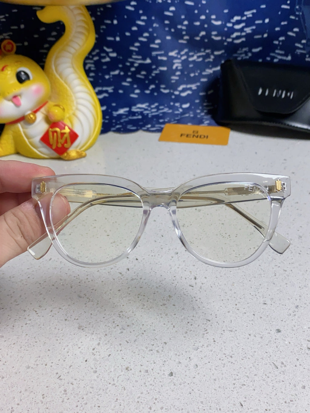 Fendi Blue-Light Square Silver Lens Sunglasses for Men & Women - 372472 - detail image 4