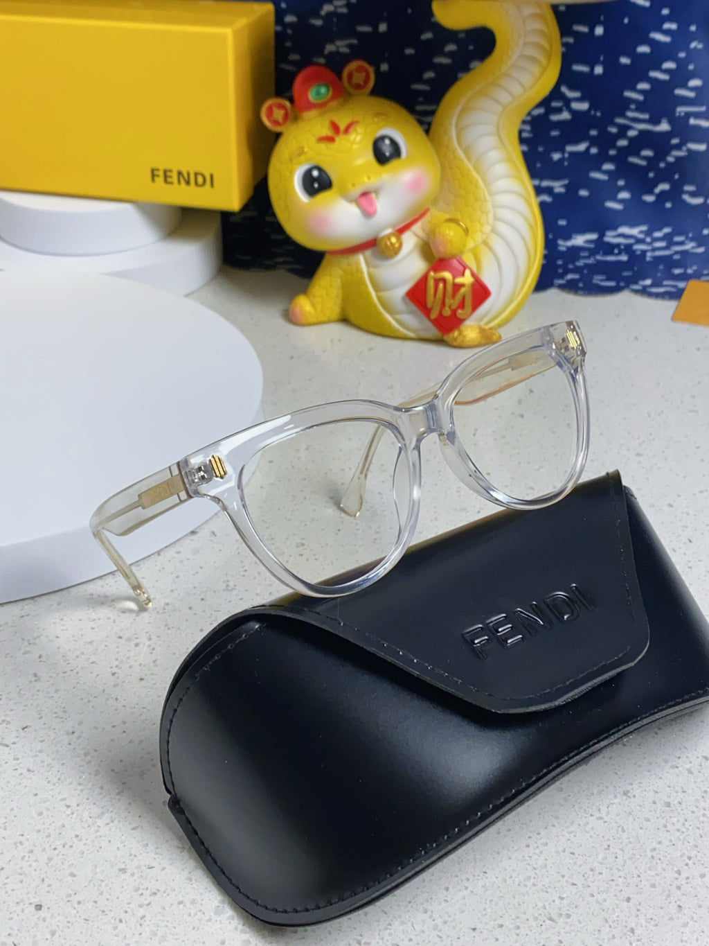 Fendi Blue-Light Square Silver Lens Sunglasses for Men & Women - 372472 - detail image 9