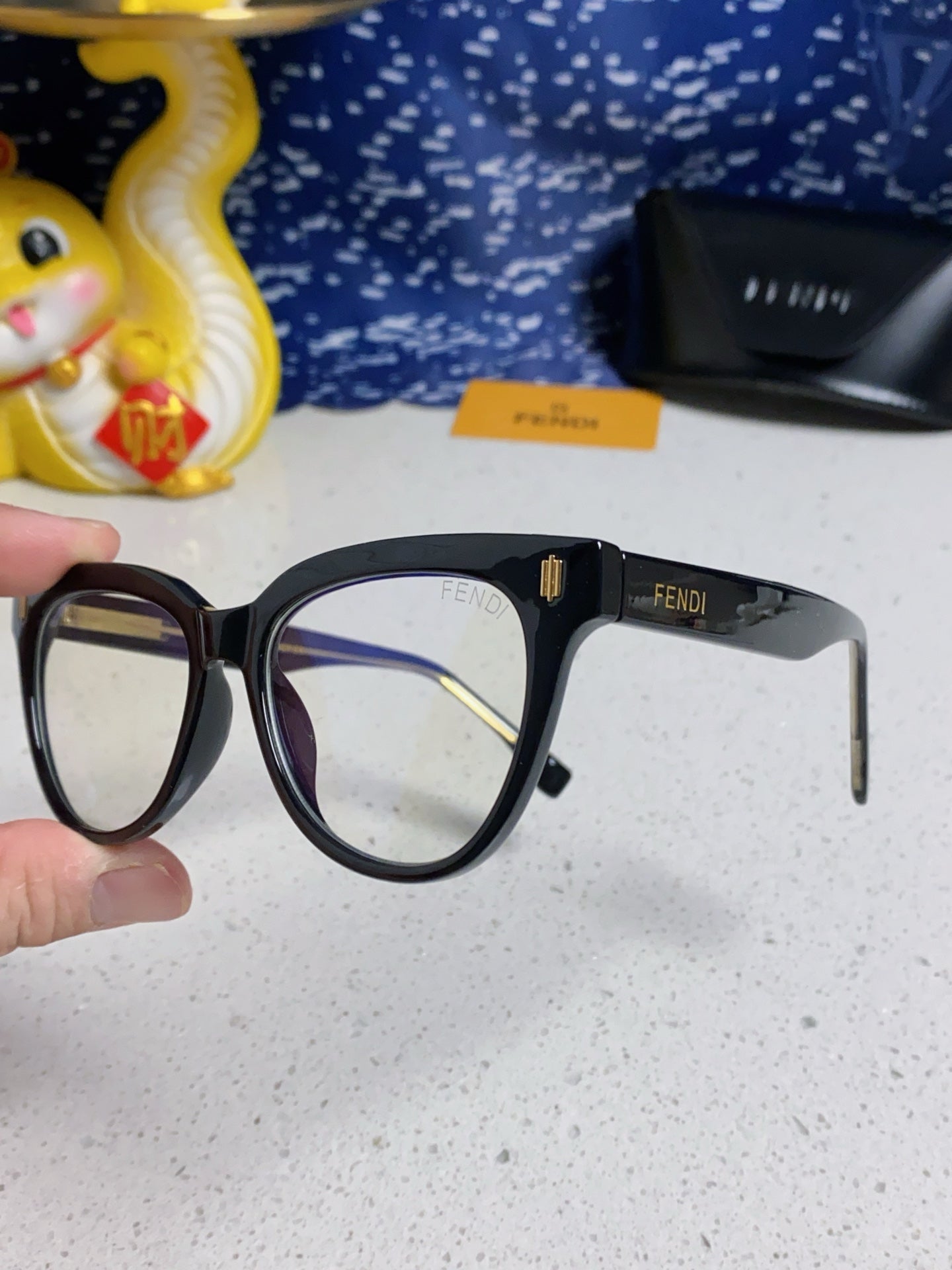 Fendi Blue-Light Square Silver Lens Sunglasses for Men & Women - detail image 6