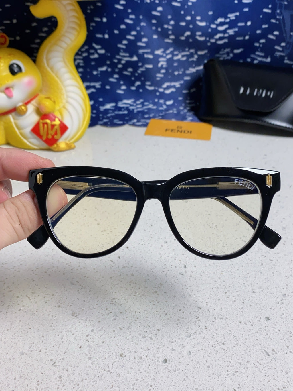 Fendi Blue-Light Square Silver Lens Sunglasses for Men & Women - detail image 4