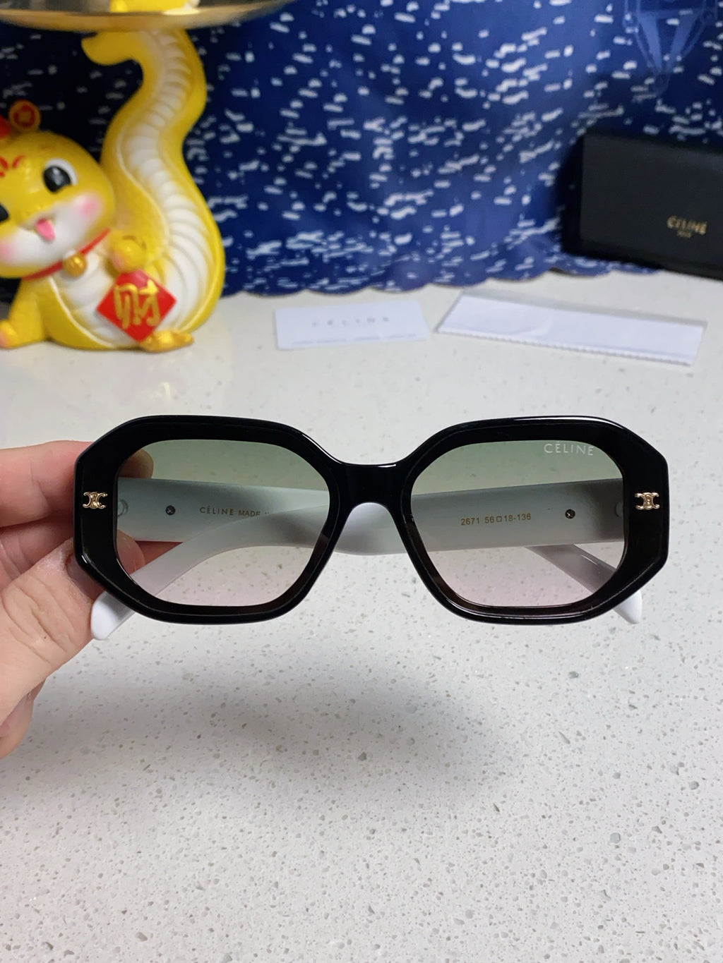 Celine Fashion Silver Lens Sunglasses for Women - 372026 - detail image 4